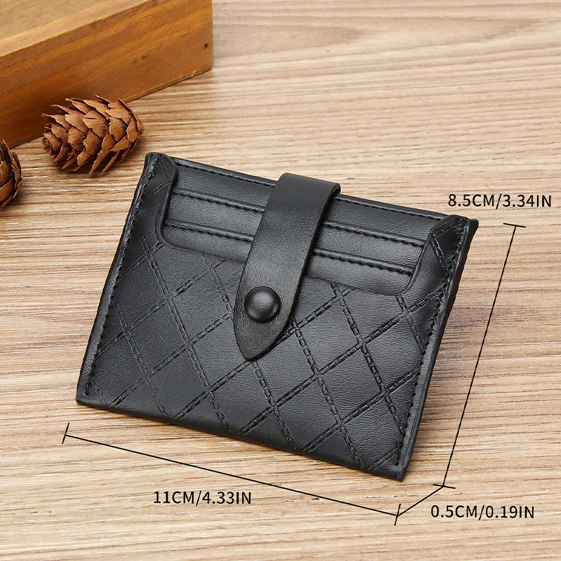 Men's PU minimalist card bag