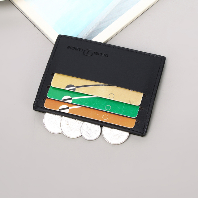 Men's PU minimalist card bag