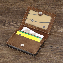 Men's PU minimalist card bag