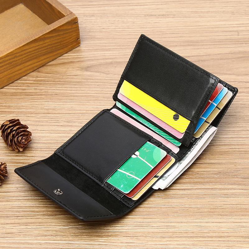 Men's PU minimalist card bag small wallet