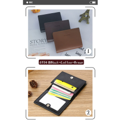 Men's PU minimalist card bag