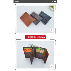 Men's PU minimalist card bag small wallet