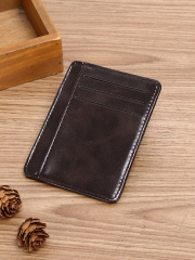 Men's PU minimalist card bag