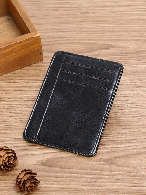 Men's PU minimalist card bag