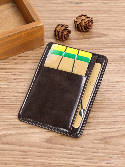 Men's PU minimalist card bag