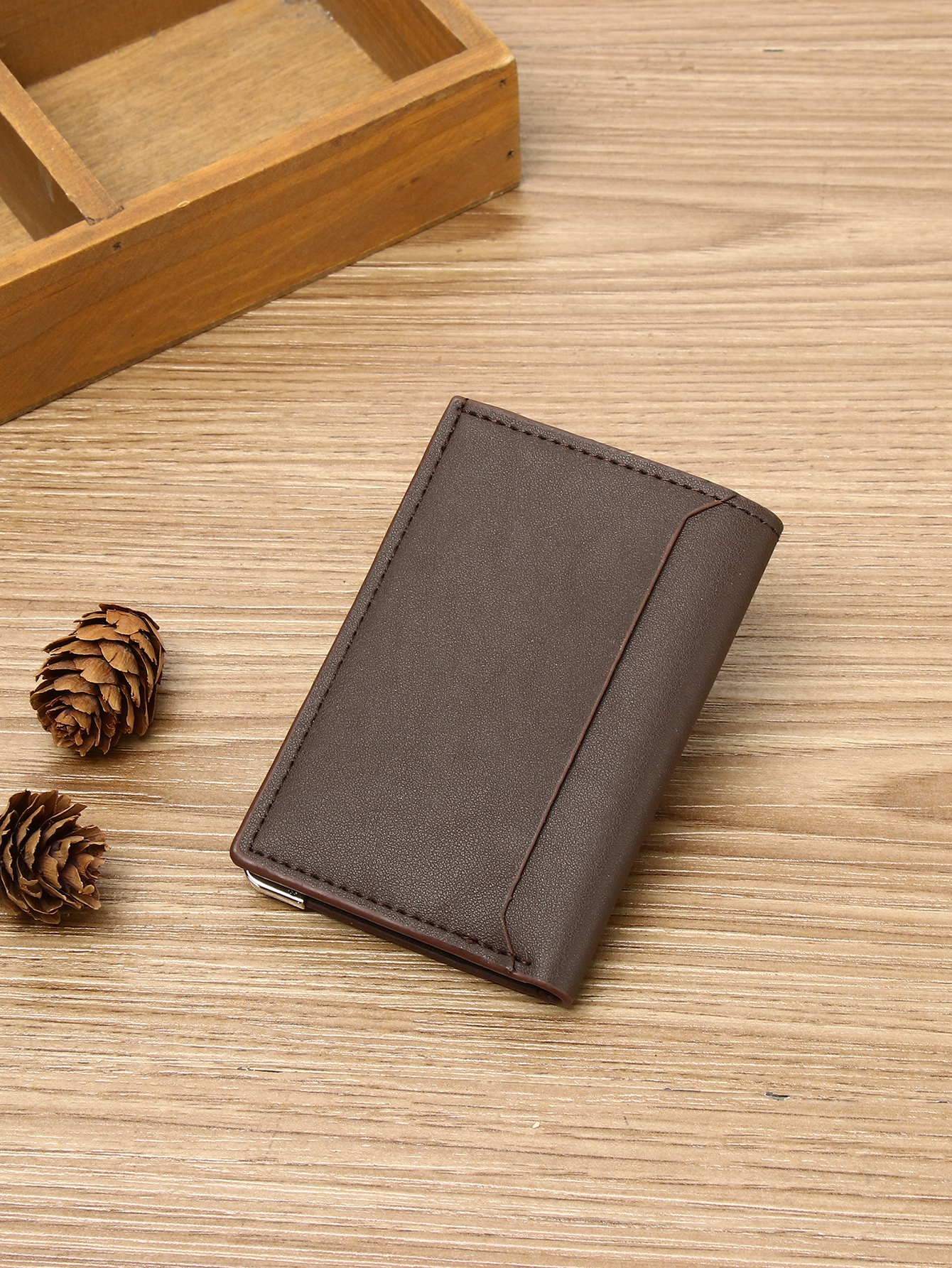 Men's PU minimalist card bag
