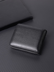 Men's fashion business PU zipper wallet