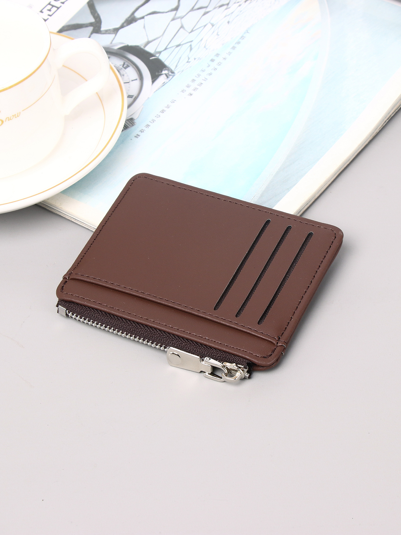 Men's PU minimalist card bag