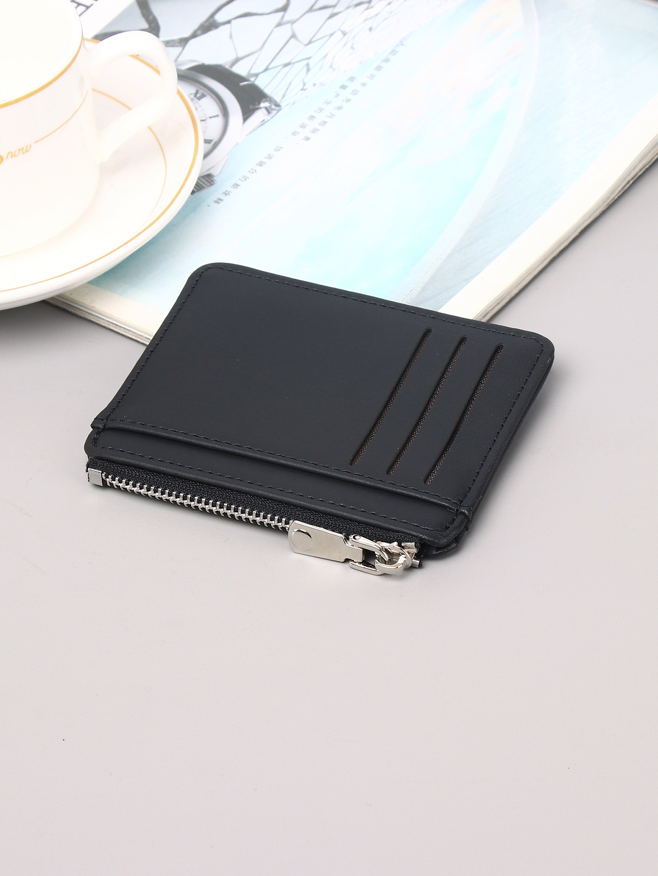 Men's PU minimalist card bag