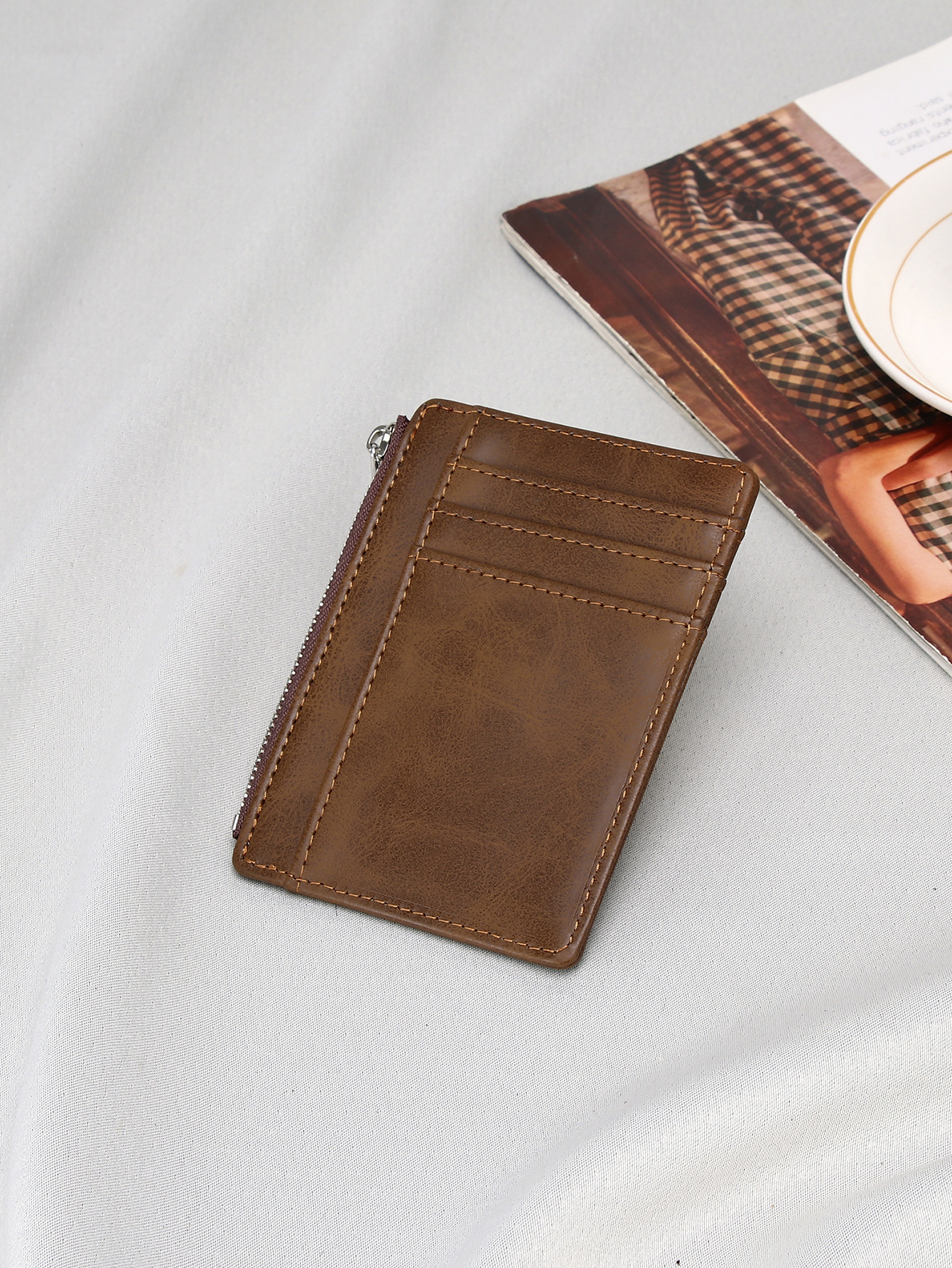 Men's PU minimalist card bag