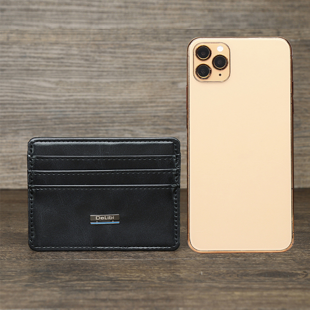 Men's PU minimalist card bag