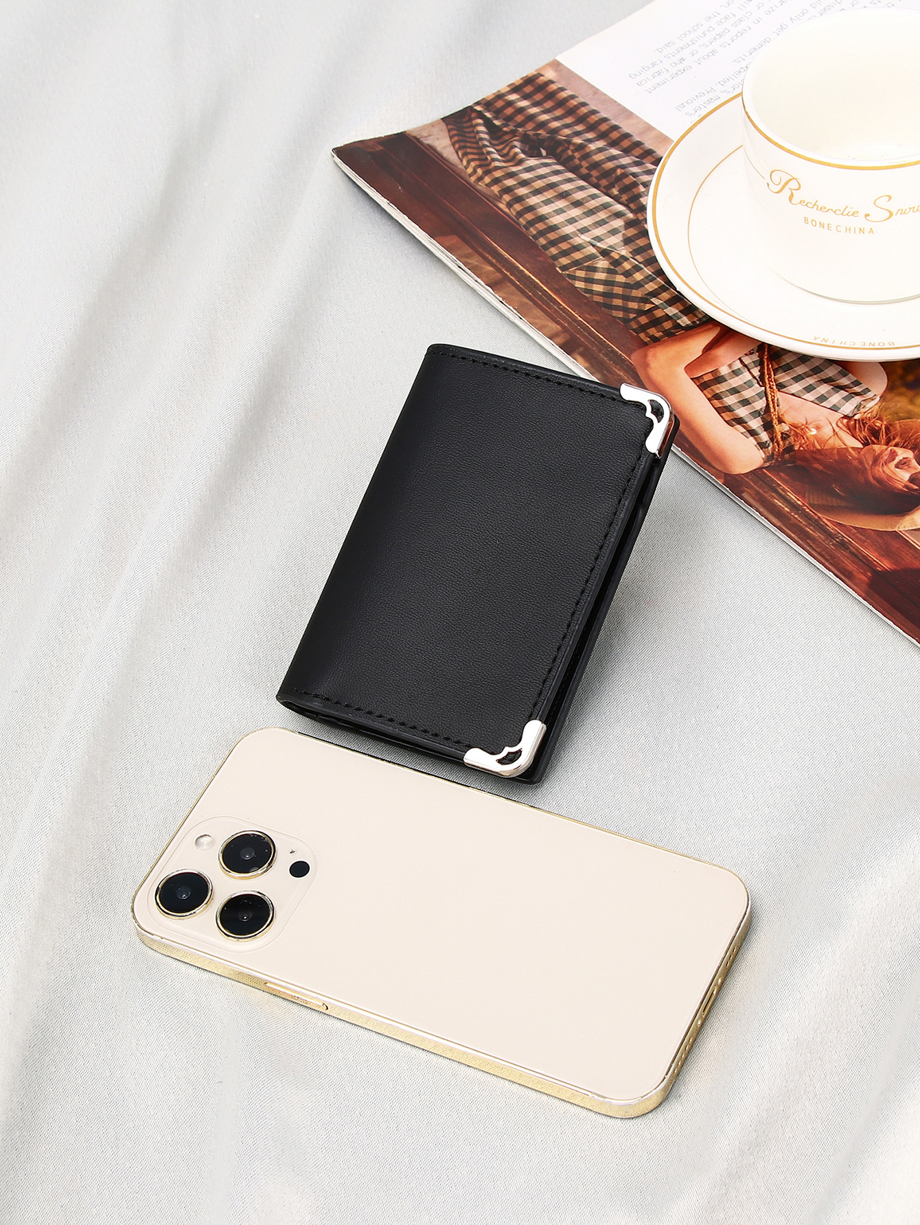 Men's PU minimalist card bag