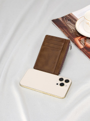 Men's PU minimalist card bag