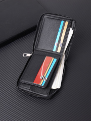 Men's fashion business PU zipper wallet