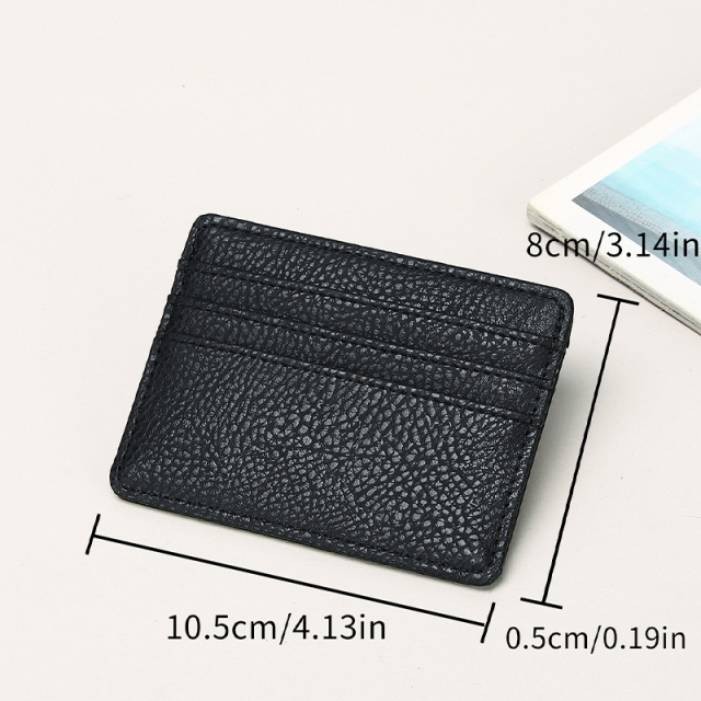 Men's PU minimalist card bag