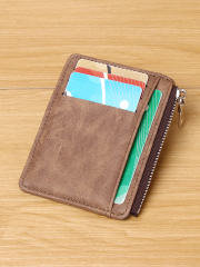 Men's PU minimalist card bag