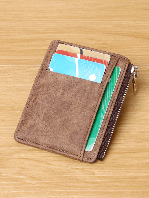 Men's PU minimalist card bag