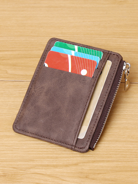 Men's PU minimalist card bag