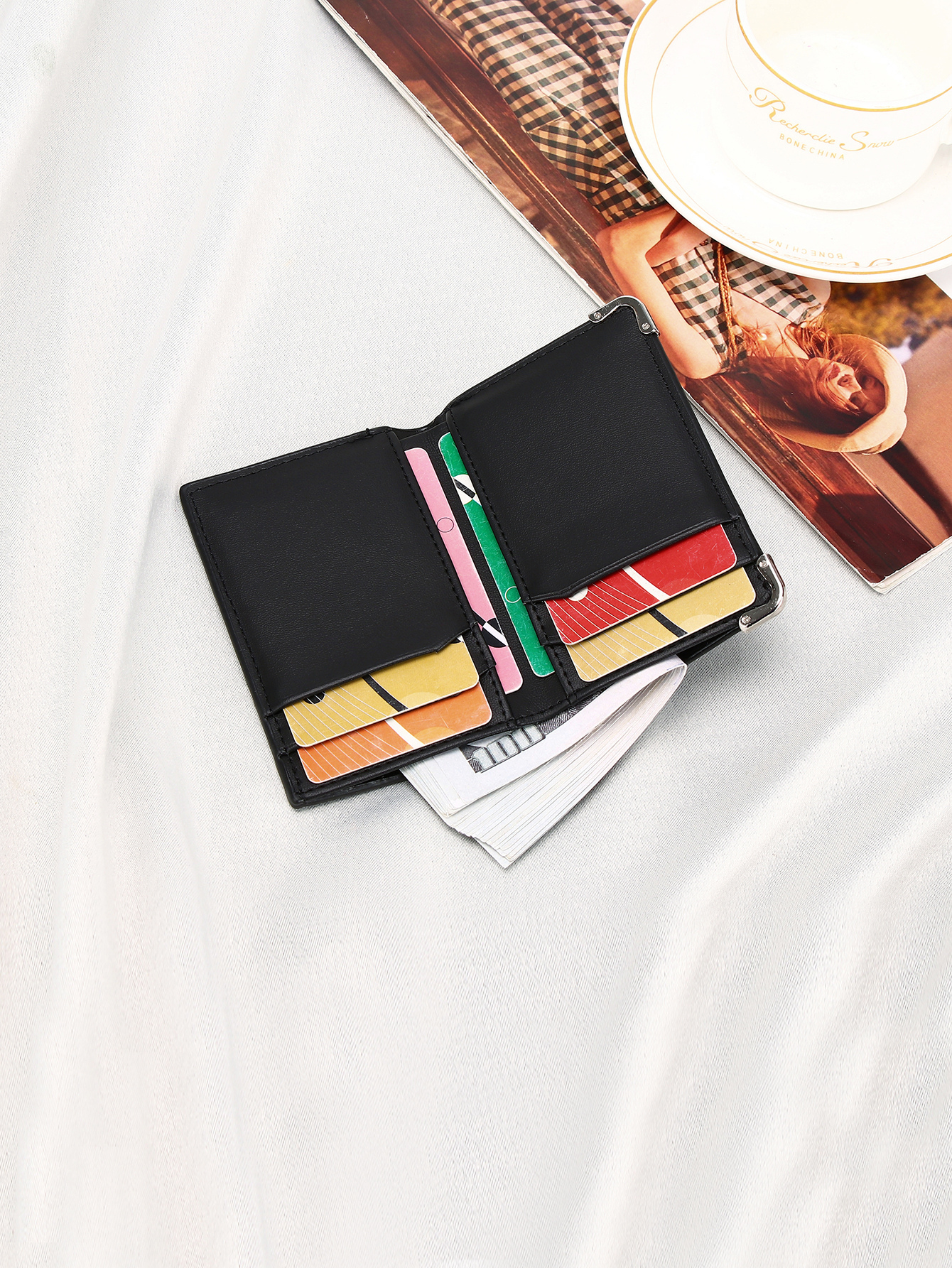 Men's PU minimalist card bag
