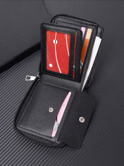 Men's fashion business PU zipper wallet
