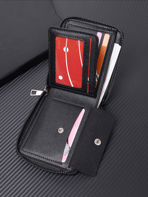 Men's fashion business PU zipper wallet