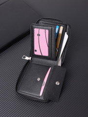 Men's fashion business PU zipper wallet
