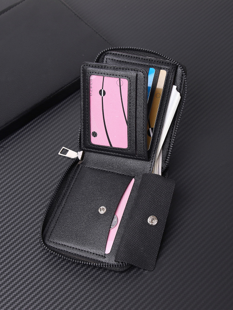 Men's fashion business PU zipper wallet
