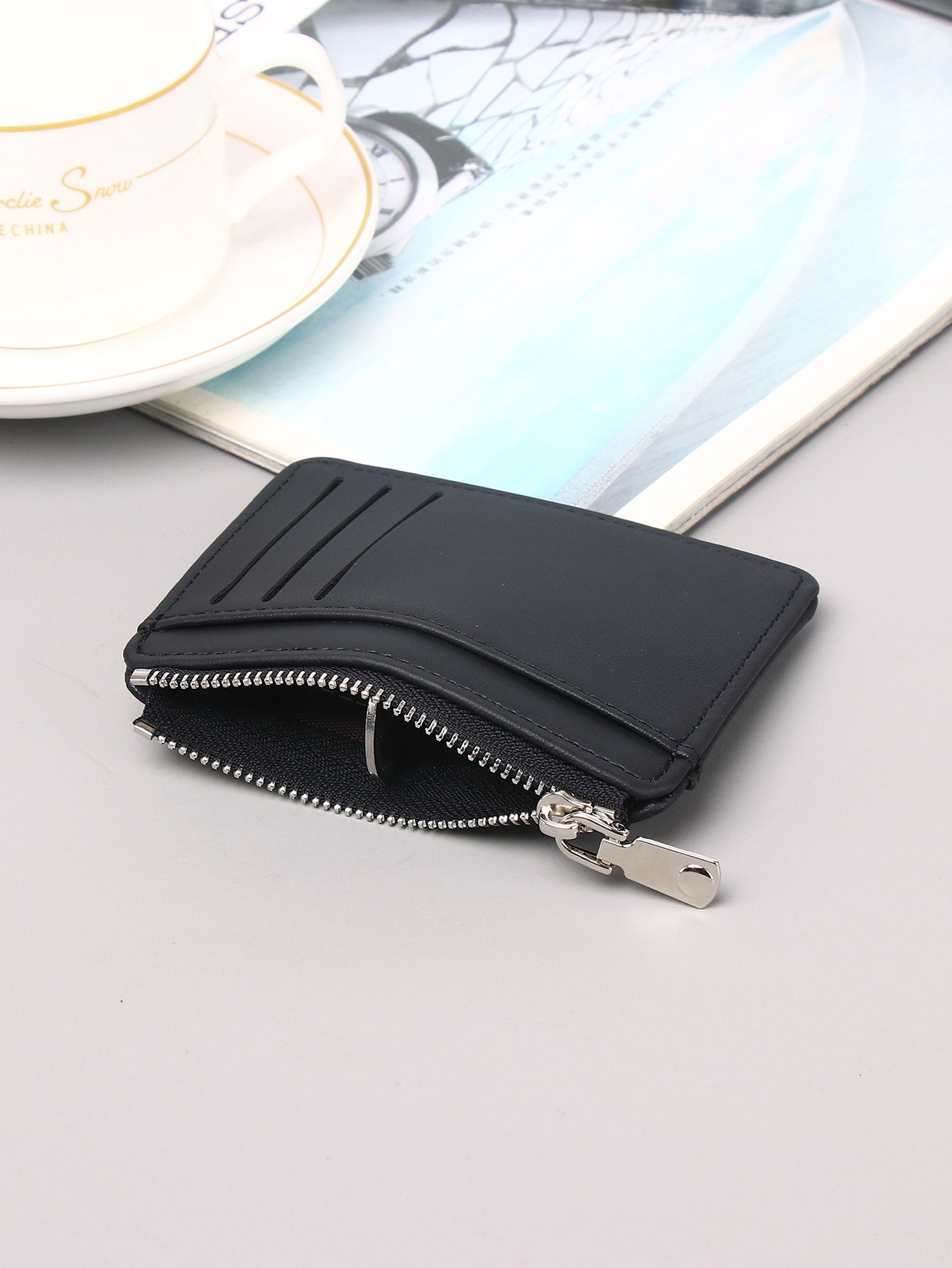 Men's PU minimalist card bag