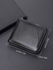 Men's fashion business PU zipper wallet