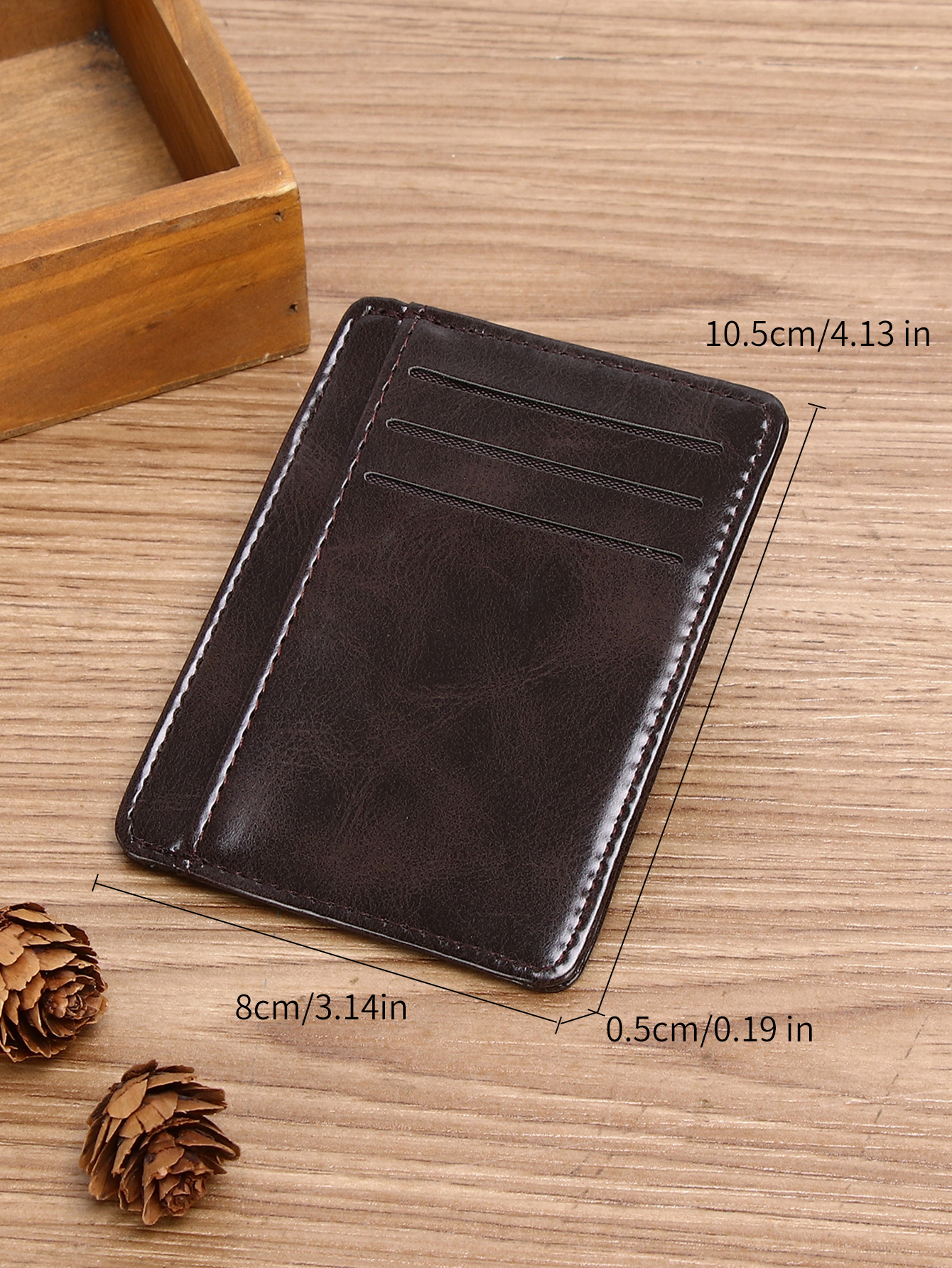 Men's PU minimalist card bag