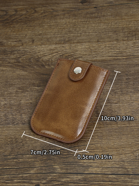 Men's PU minimalist card bag
