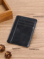 Men's PU minimalist card bag