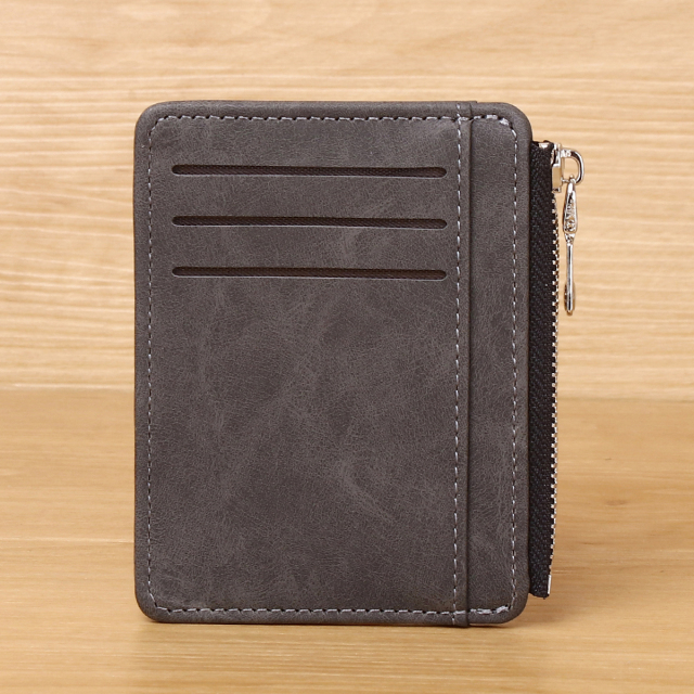 Men's PU minimalist card bag