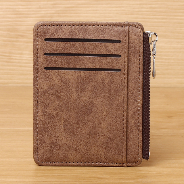 Men's PU minimalist card bag