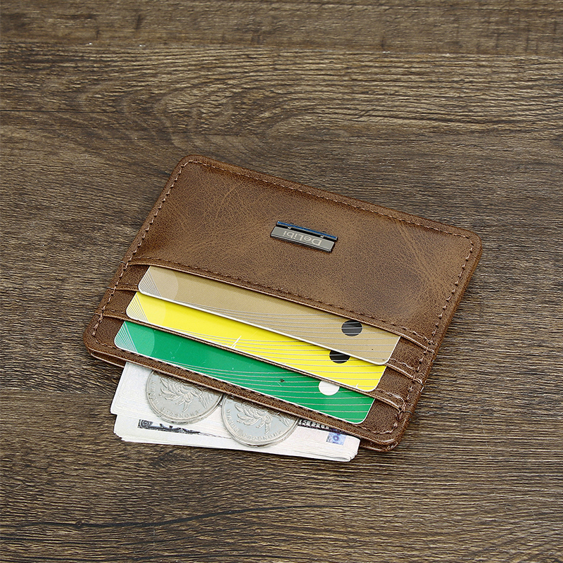 Men's PU minimalist card bag