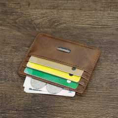 Men's PU minimalist card bag