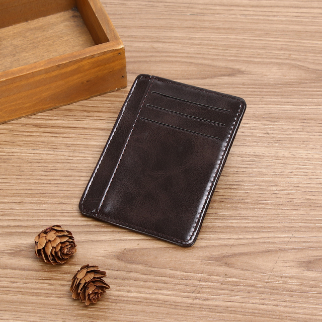 Men's PU minimalist card bag