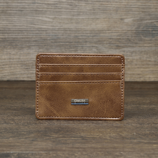 Men's PU minimalist card bag