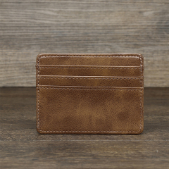Men's PU minimalist card bag