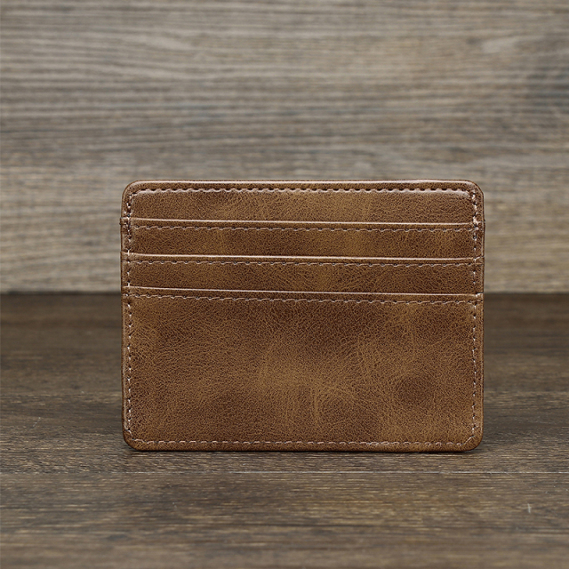 Men's PU minimalist card bag
