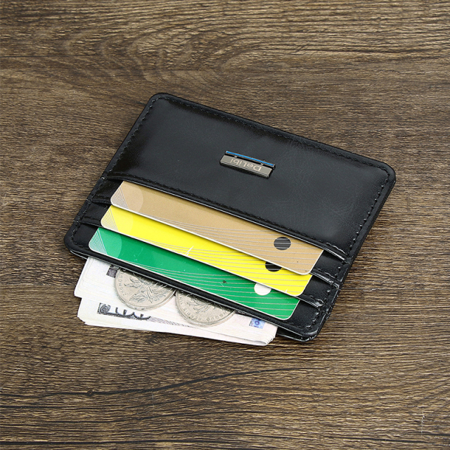 Men's PU minimalist card bag