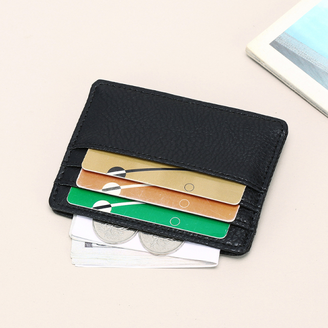 Men's PU minimalist card bag