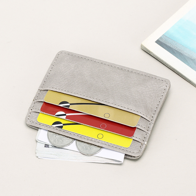 Men's PU minimalist card bag