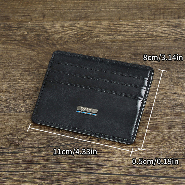 Men's PU minimalist card bag