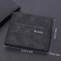 Men's fashion simple PU short wallet