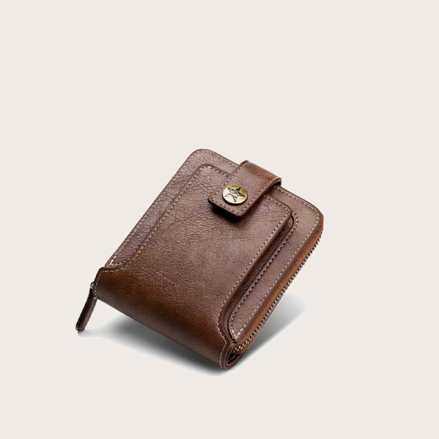 Men's fashion business PU zipper wallet