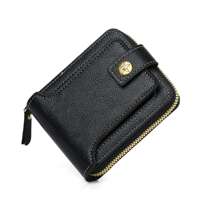 Men's fashion business PU zipper wallet