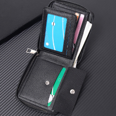 Men's fashion business PU zipper wallet