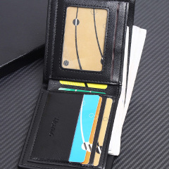 Men's fashion simple PU short wallet