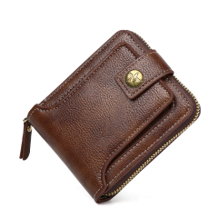 Men's fashion business PU zipper wallet